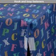 thumbnail image 4 of Alphabet Dog Crate Cover, Layout of English ABC's Illustrated in a Striped Vibrant Font, Easy to Use Pet Kennel Cover Small Dogs Puppies Kittens, 7 Sizes, Dark Sky Blue Multicolor, by Ambesonne, 4 of 6