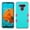 Teal Green / Electric Pink, variant on TUFF Series Case for Lg K31 (Aristo 5)/Fortune 3/Tribute Monarch / Phoenix 5 - Natural Red / Black