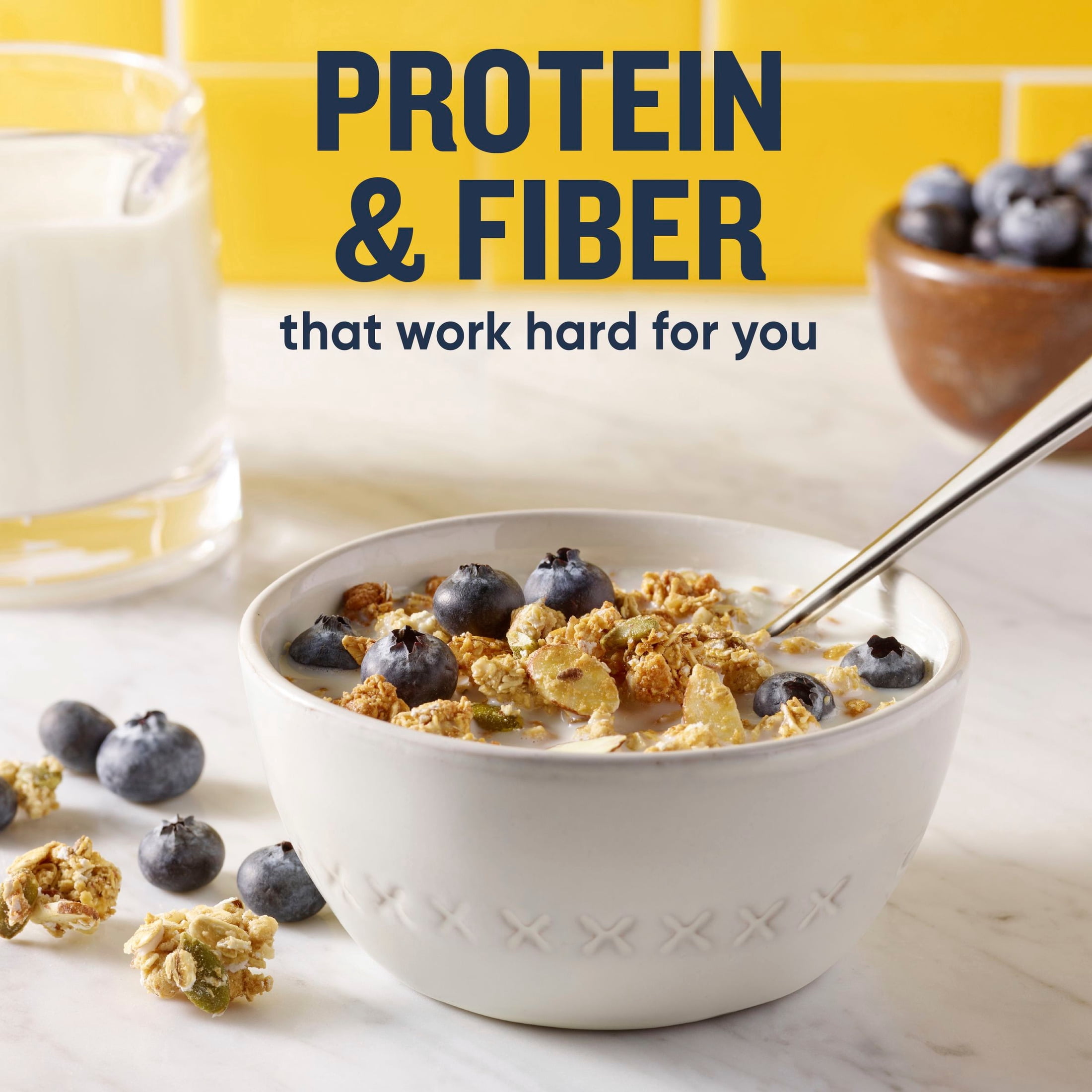 Ratio Protein Fiber Honey Cashew Granola Cereal, 18g Protein, 9.8 oz