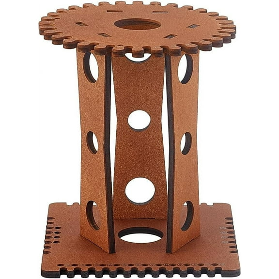 Wood Kumihimo Braiding Disk Set 32 Slot Kumihimo Kit Desktop Kumihimo Bracelet Knitting Disk DIY Hand Rope Braiding Disk Peru Wood Beading Cord Disc Tool for Bracelet Bangle Making