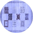 thumbnail image 1 of Ahgly Company Indoor Round Abstract Blue Contemporary Area Rugs, 7' Round, 1 of 4