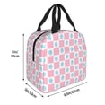 thumbnail image 3 of Lsque Checkerboard With Snowflake Pattern Lunch Bag Women/Men Insulated Lunch Box,Small Leakproof Cooler Food Lunch Containers Reusable High Capacity Lunch Tote Bags, 3 of 6