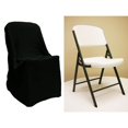 thumbnail image 1 of 1 Pc, Lifetime Folding Chair Cover - Black Fit Plastic Folding Chair For Weddings, Birthday Celebrations, Dinner Parties, 1 of 1