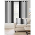 thumbnail image 2 of Fsddascl Gray Black Blackout Curtains for Bedroom/Living Room, Thermal Insulated Kitchen Curtains, Modern Gradient Geometric Grommet Darkening Window Treatment Drapes 52"x84"x2, 2 of 8