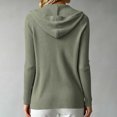thumbnail image 6 of Vivianyo HD Women's Button‑Front Hooded Cardigan Sweater, Long Sleeve Fall Sweater For Women, Sizes S-2XL, 6 of 8