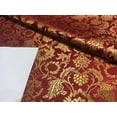 thumbnail image 4 of Silk Brocade fabric 44" wide BRO719C[1-6]available in 6 colors BURGANDY ,MANGO ,PURPLE ,GREY, BLUE ,ORANGE, 4 of 11