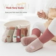 thumbnail image 6 of Baby Socks Non-skid Grip Toddler Socks Warm Thick Anti Skid Crew Socks for Girls Boys Newborn Infant Sock, 6 of 8