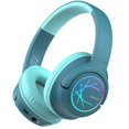 thumbnail image 1 of Auriculares Bluetooth iClever BTH18 para niños con luces LED verdes, 1 of 7