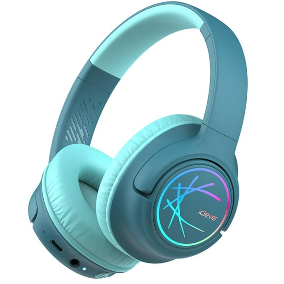 Auriculares Bluetooth iClever BTH18 para niños con luces LED verdes