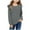 Gray, variant on Tdoqot Girls Cotton T Shirts with Ruffle- Crewneck Casual Long Sleeve Fashion Kids Spring Clothes Tops Gray Size 4-12