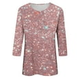 thumbnail image 5 of RYDCOT Sparkly Tops for Women Going Out 3/4 Sleeve Tops for Women Casual Loose T Shirt Blouse Round Neck Casual Tops Tee Loose Fit, 5 of 5