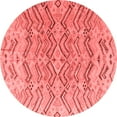 thumbnail image 1 of Ahgly Company Indoor Round Solid Red Modern Area Rugs, 5' Round, 1 of 4