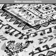 thumbnail image 5 of Mexican Print Dog Crate Cover, Vintage Style Aztec Inspired Monochrome Triangles Rhythmic Motif, Easy to Use Pet Kennel Cover for Dogs, 35" x 23" x 27", Charcoal Grey and White, by Ambesonne, 5 of 6