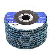 10 Pack 80 Grit Premium Zirconia Flap Discs 4-1/2 X 7/8 inch Grinding Wheel Sandpaper for Sanding Grinding