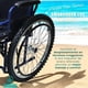 thumbnail image 2 of Silla de Ruedas Todo Terreno | Incluye Bomba de Aire y Kit de Reparación | Soporta 110 Kg, Llanta Trasera Neumática 24” | (Azul), 2 of 10