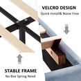 thumbnail image 6 of VECELO Twin Size Platform Bed Frame, Velvet Upholstered Bed Frame with Adjustable Headboard, No Box Spring Needed, Easy Assembly, Light Gray, 6 of 10