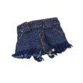 thumbnail image 3 of Pantalones cortos vaqueros a escala 1/12. Accesorio práctico para muñecas: pantalones cortos vaqueros para vestir figuras de 6 pulgadas. azul oscuro, 3 of 9