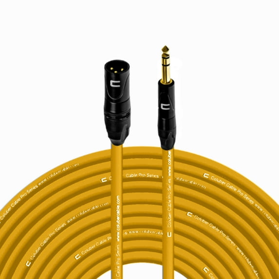 Coluber Cable Balanced 3-Pin XLR to TRS 1/4" Stereo/Mic Cable - 200ft