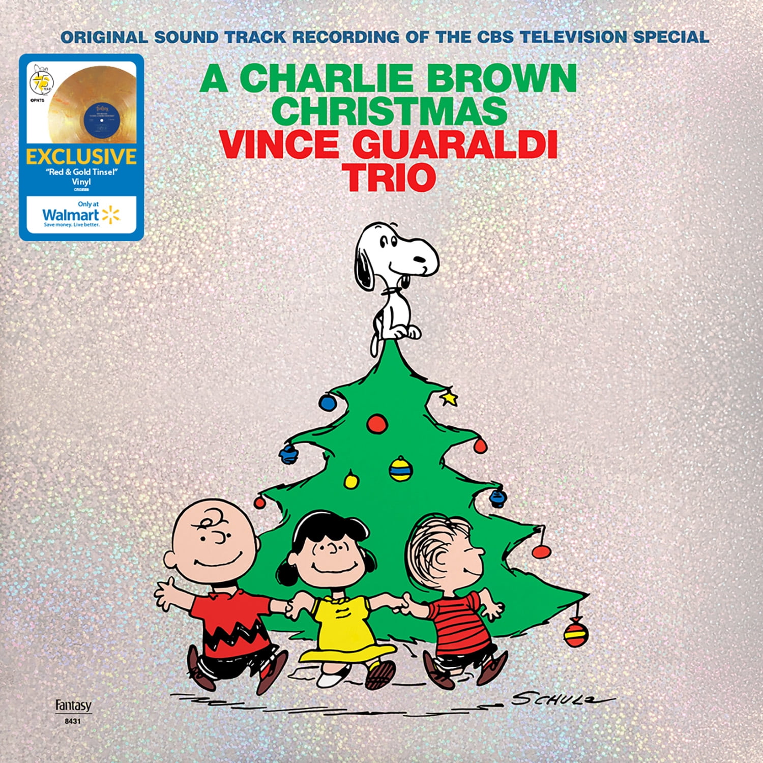 Vince Guaraldi Trio - A Charlie Brown Christmas (60th Anniversary Edition) (Walmart Exclusive) Red & Gold Tinsel - Vinyl