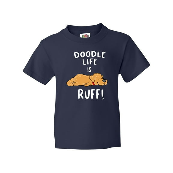 Inktastic Doodle Life is Ruff Golden Doodle Youth T-Shirt