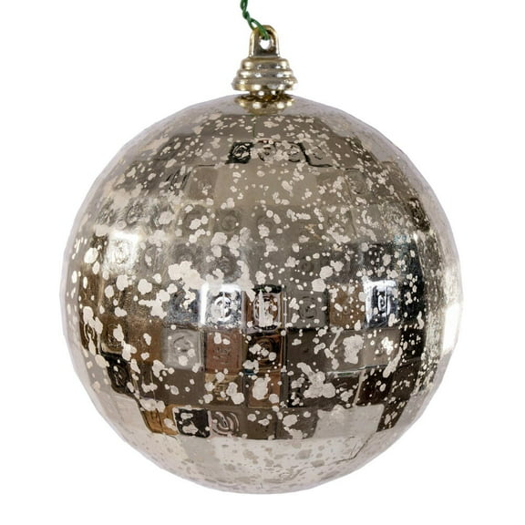 4" Champagne Mirror Mercury Orn 6/Bag