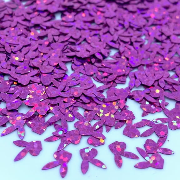 Purple Bunny Shape Glitter Confetti (1oz = 28g)