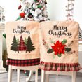 thumbnail image 2 of Advancent Funda para silla de Navidad bordada con dibujos animados, funda antimacassar para coche, Bar, árbol de Navidad, suministros para arreglos de Kits de decoración para fiestas Flor Advancent HA069380-03, 2 of 6