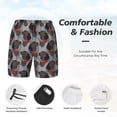 thumbnail image 3 of Sikiie Cute Puppy Black Print Men's Double Layer Swimming Trunks, Adjustable Waistband and Pockets Sports Swimming Trunks, Beach Swimwear-Small, 3 of 6
