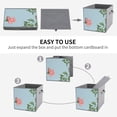 thumbnail image 7 of Collapsible Oxford Fabric Storage Cubes with Handles, Large Mid Foldable Oxford Cloth Bins Set of 2/6, Closet Organizers for Shelves Clothes Home Kitchen Toy - Rose Pattern-2, 7 of 7