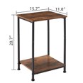 Somdot Side Table Set of 2, 2Tier End Table with Storage Shelf for