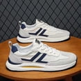 thumbnail image 4 of Men'S Versatile Mid-top Sneakers with Fabric Upper, Rubber Sole, and Cloth Insole， Running Casual Youth Dad Trendy Shoes |, 4 of 7