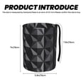 thumbnail image 4 of Round Car Trash Can 7×5.9in Waterproof, Durable, Not Easy To Fade, Easy To Install And Disassemble To Prevent Interior Pollution Dark Gray Geometric Patterns_1 (2), 4 of 7