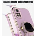thumbnail image 4 of Compatible with Redmi Note 11 Case Silicone TPU Plating, Xiaomi Redmi Note 11 Cases Cute Astronaut Pattern Phone Case with Stand (Redmi Note 11, Purple), 4 of 14