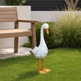 thumbnail image 5 of Clearance Volra Belavi Goose Tall Garden Statue, Porch Goose Statue, Whimsical Outdoor Duck Sculpture, Weatherproof Yard Decor for Patio Lawn, 18in/24in (18Inch), 5 of 9