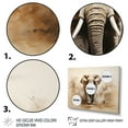 thumbnail image 3 of Designart "Simplicity Elephant beauty I" Animals Wall Decor, 3 of 5