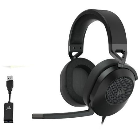 Corsair HS65 SURROUND Wired Gaming Headset - Carbon, Carbon Black