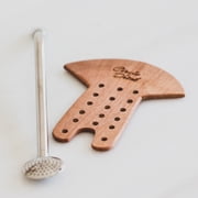 Sabi Cup Yerba Mocha Mate Kit - Stainless Steel Bombilla Filter and Wooden Mate Shaper Tools Included
