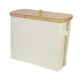 thumbnail image 2 of Portarrollos de papel higiénico plegable con tapa de bambú para baño, lavandería y armario. beige, 2 of 9