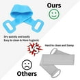 thumbnail image 5 of 2Pcs Silicone Bath Body Brush Exfoliating Back Scrubber Facial Cleansing Brush Gentle Massage, 5 of 7