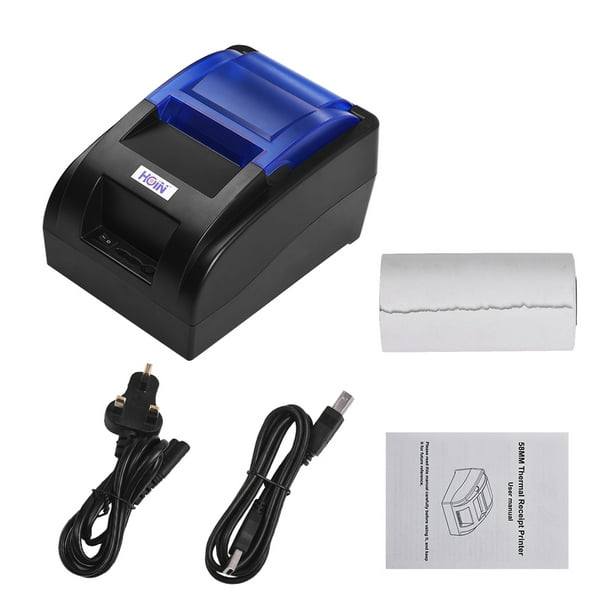 HOIN - Mini imprimante portative portative de 58 mm pour imprimante  thermique portative USB + BT 58