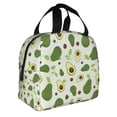 thumbnail image 2 of Lsque Green Avocado Print Insulated Lunch Bag with Thick Aluminum Foil Lunch Tote Bag with Front Pocket for Men and Women, Ideal for Work, School, Picnics, and Travel, 2 of 6