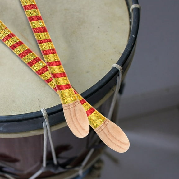 WHAMVOX 2pcs Dandiya Sticks Electric Air Drum Sticks Wooden Drumsticks Sticks For Kids Adults Young Drummers Drumming Practice And Performance