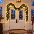 thumbnail image 5 of Norfolk Artificial Soft Rattan Christmas Decoration with Lights, 2.7m Green Plastic Wreath for Indoor and Outdoor Holiday Decor, Safe and Beautiful Design for Festive Atmosphere, 5 of 6