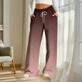 thumbnail image 4 of Otvok Womens Elastic High Waisted Pants Casual Wide Leg Long Lounge Pants Trousers with Pocket, 4 of 6