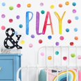 thumbnail image 5 of Pegatinas de pared con lunares para sala de juegos de niños, juego de acuarela, 5 of 5