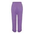 thumbnail image 5 of MEICHEN Essentials Summer Fashion Clothes for Women Cotton and Linen Embroidered Wide Leg Pants Spring Loose High Waist Straight Casual Pants for Women, 5 of 6