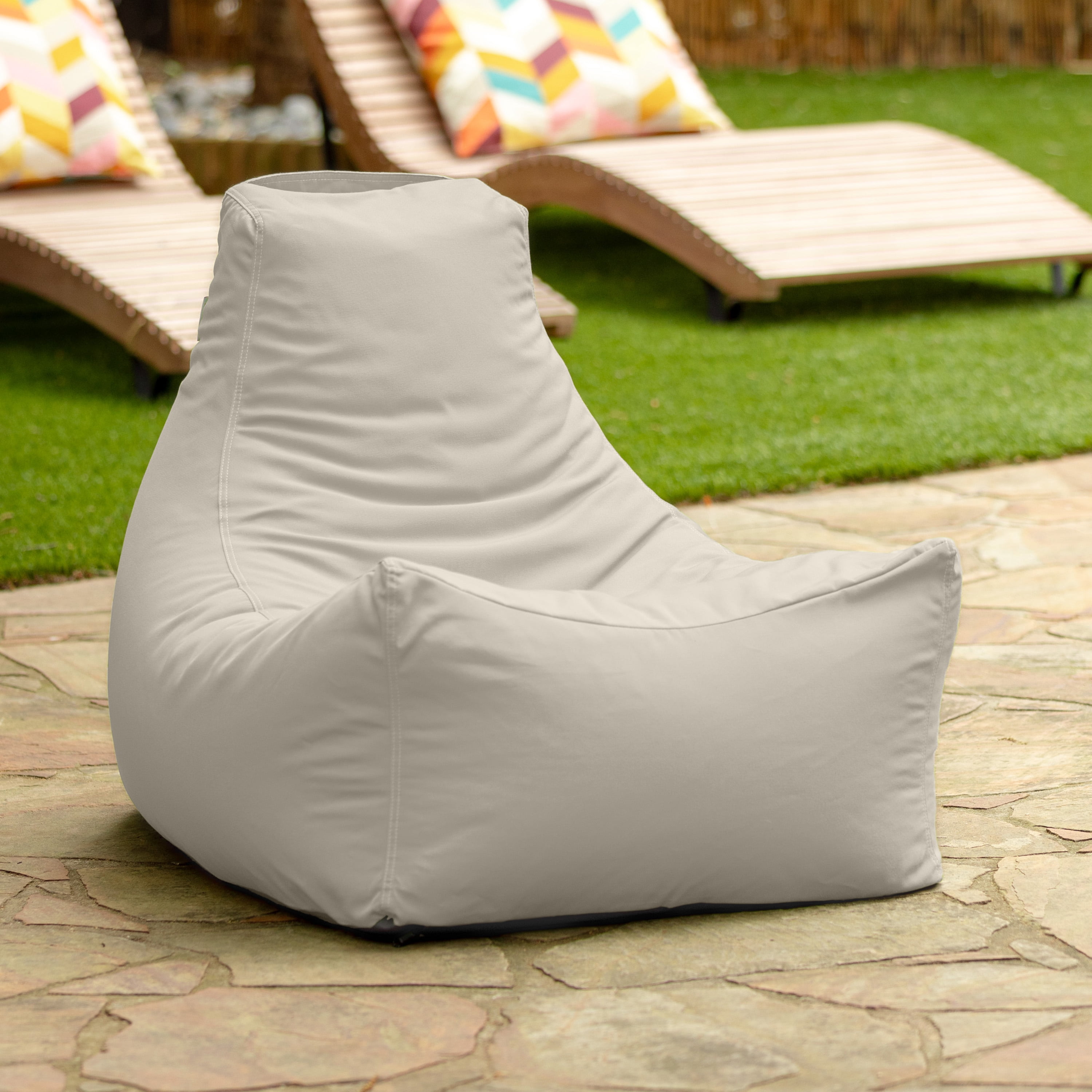 Jaxx Juniper Outdoor Bean Bag Patio Chair & Poolside Lounge, Flax