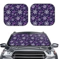 thumbnail image 2 of Fotbe Christmas Purple Snowflakes Juego de 2 Piezas de Parasoles para Parabrisas | Bloqueador Solar para Auto | Accesorios Plegables para Protección Solar Interior-Medium, 2 of 6