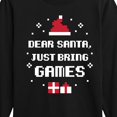 thumbnail image 3 of Instant Message - Bring Games Christmas - Toddler & Youth Long Sleeve Graphic T-Shirt, 3 of 6