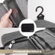 thumbnail image 3 of Bolsa de aseo de 25 x 7 x 13 cm, bolsa de viaje con gancho, bolsa de cosméticos impermeable, bolsa de almacenamiento de viaje negra, 3 of 5